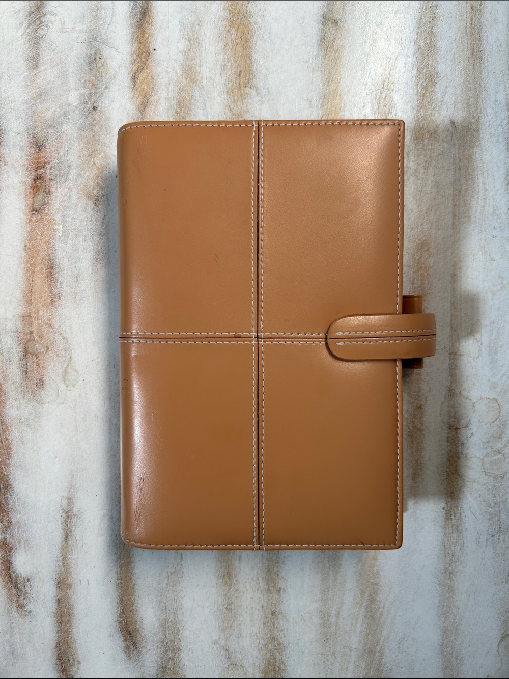 Filofax Classic Personal Organizer Tan Italian Leather Vintage